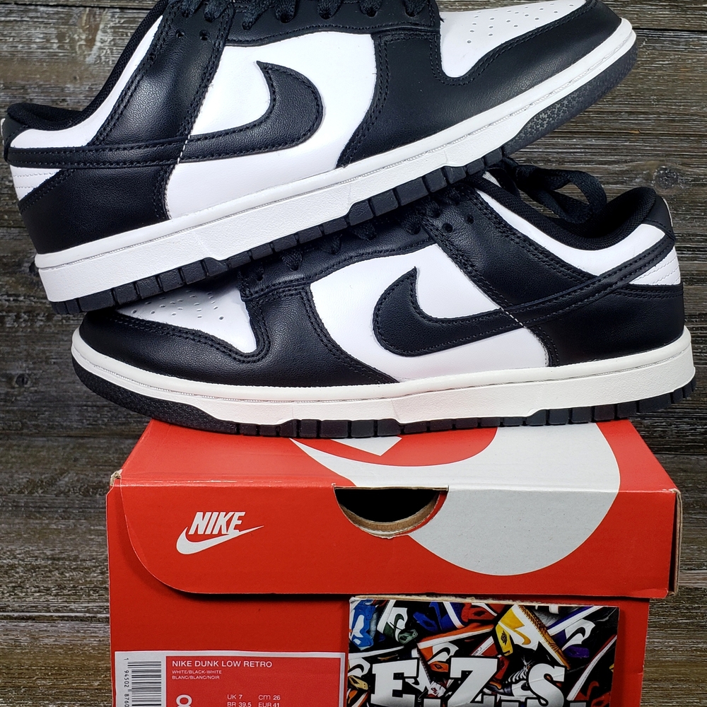 Nike Dunk Low Retro Panda White Black-White DD1391-100 Men Size 8